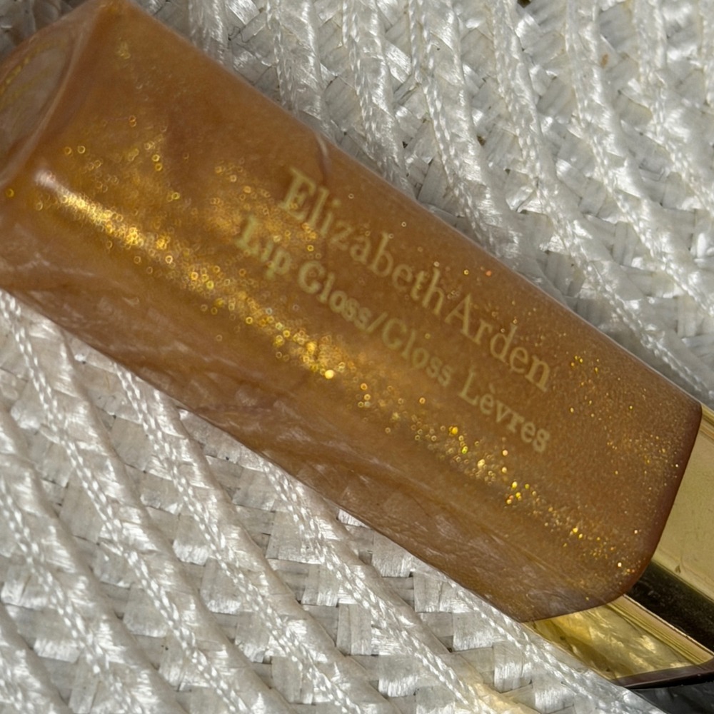Elizabeth Arden Lip Gloss Glamourous Gold .13oz Shimmer High Shine Liquid Makeup